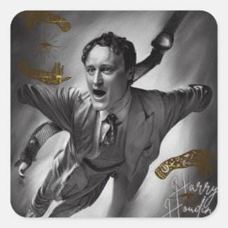 Harry Houdini Stickers Portrait Art Pop Art