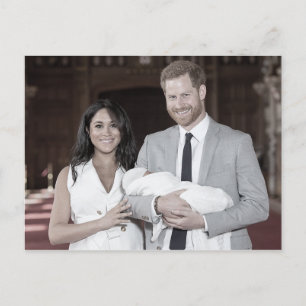 Harry Meghan Archie stylised Postcard