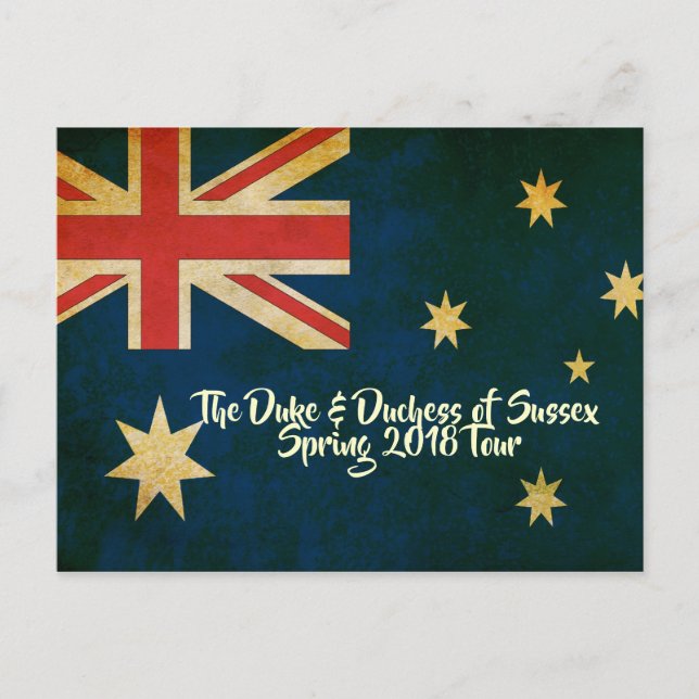 Harry & Meghan Australia 2018 Postcard (Front)