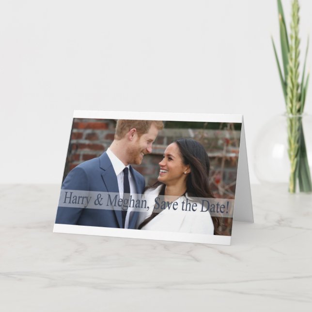 Harry & Meghan, Save the Date! Announcement (Front)