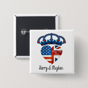Harry & Meghan Wedding, May 19th 2018 15 Cm Square Badge
