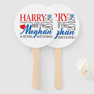 Harry & Meghan Wedding, May 19th 2018 Hand Fan