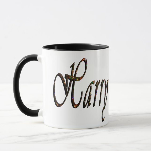 Harry, Name, Logo, Black Ringer Combo Coffee Mug. Mug (Left)