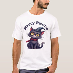 Harry Pawter Magic Cat T-Shirt – Funny Wizard Cat 