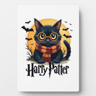 Harry Pawter Witch Black Cat Halloween Funny Movie Plaque