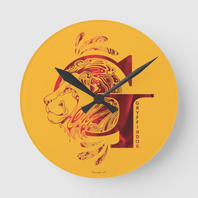Harry Potter | Aguamenti GRYFFINDOR™ Graphic Round Clock (Front)