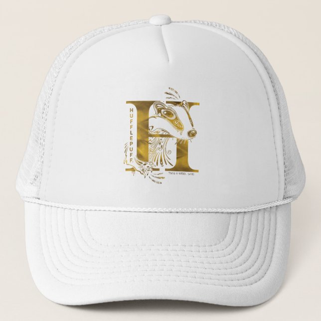 Harry Potter | Aguamenti HUFFLEPUFF™ Graphic Trucker Hat (Front)