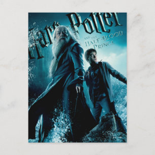 Harry Potter and Dumbledore on rocks 1 Postcard