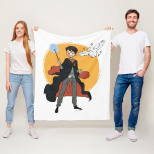 HARRY POTTER™ and Hedwig Illustration Fleece Blanket