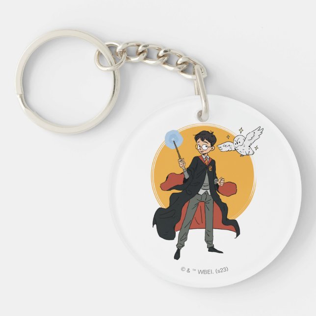 HARRY POTTER™ and Hedwig Illustration Key Ring (Front)