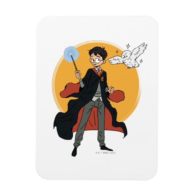 HARRY POTTER™ and Hedwig Illustration Magnet (Vertical)