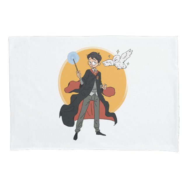 HARRY POTTER™ and Hedwig Illustration Pillowcase (Front)