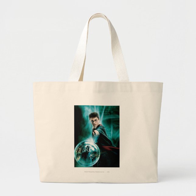 Harry Potter and Voldemort Only One Can Survive Large Tote Bag (Front)