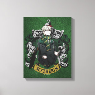 HARRY POTTER™   Anime Draco Malfoy House Crest Canvas Print