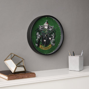 HARRY POTTER™   Anime Draco Malfoy House Crest Clock