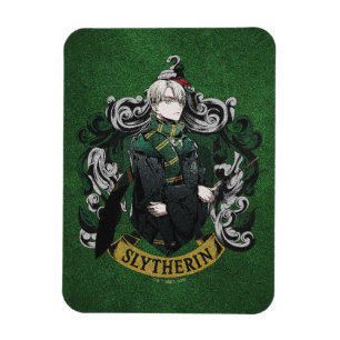 HARRY POTTER™   Anime Draco Malfoy House Crest Magnet