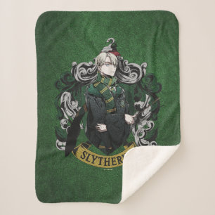 HARRY POTTER™   Anime Draco Malfoy House Crest Sherpa Blanket
