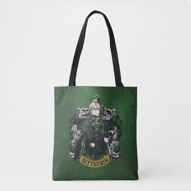 HARRY POTTER™ | Anime Draco Malfoy House Crest Tote Bag (Front)