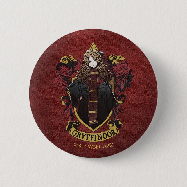 HARRY POTTER™ | Anime Hermione House Crest 6 Cm Round Badge (Front)