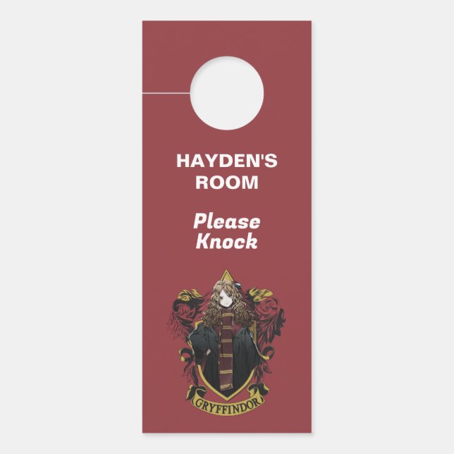 HARRY POTTER™ | Anime Hermione House Crest Door Hanger (Front)