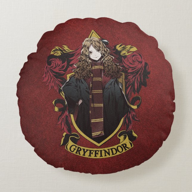 HARRY POTTER™ | Anime Hermione House Crest Round Cushion (Front)