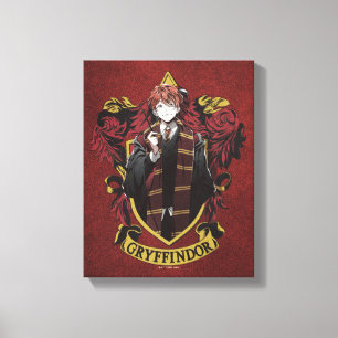 HARRY POTTER™   Anime Ron Weasley House Crest Canvas Print