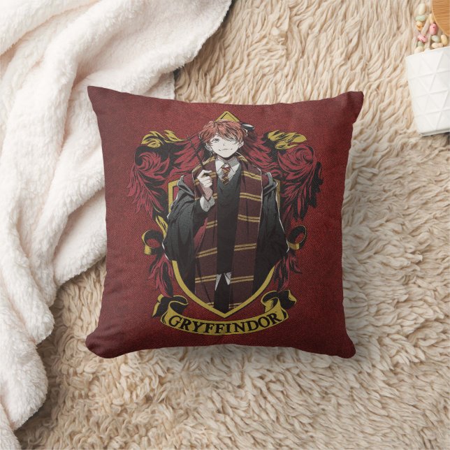 HARRY POTTER™ | Anime Ron Weasley House Crest Cushion (Blanket)