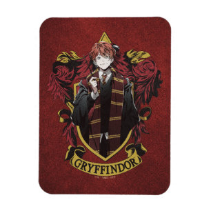 HARRY POTTER™   Anime Ron Weasley House Crest Magnet