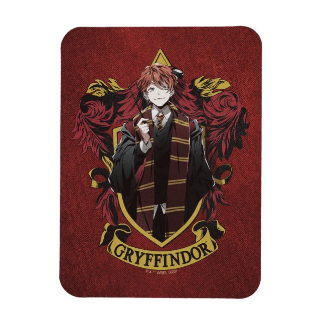 HARRY POTTER™ | Anime Ron Weasley House Crest Magnet (Vertical)