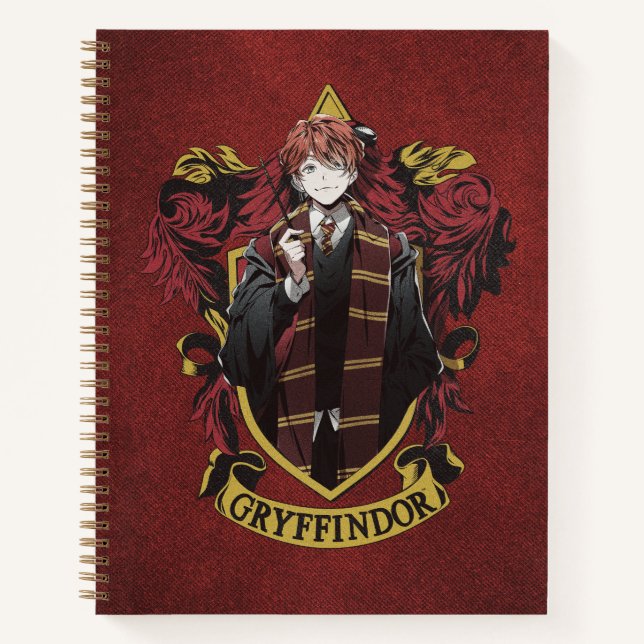 HARRY POTTER™ | Anime Ron Weasley House Crest Notebook (Front)