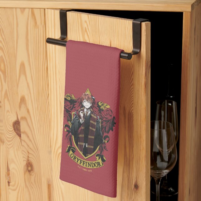 HARRY POTTER™ | Anime Ron Weasley House Crest Tea Towel (Thirds Fold)