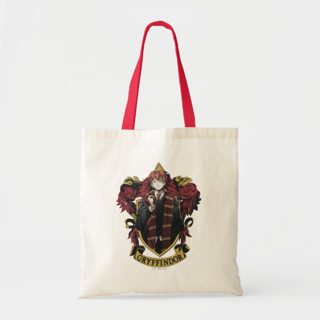 HARRY POTTER™ | Anime Ron Weasley House Crest Tote Bag (Front)