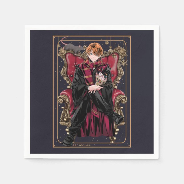 HARRY POTTER™ | Anime Ron Weasley Seated Napkin (Front)