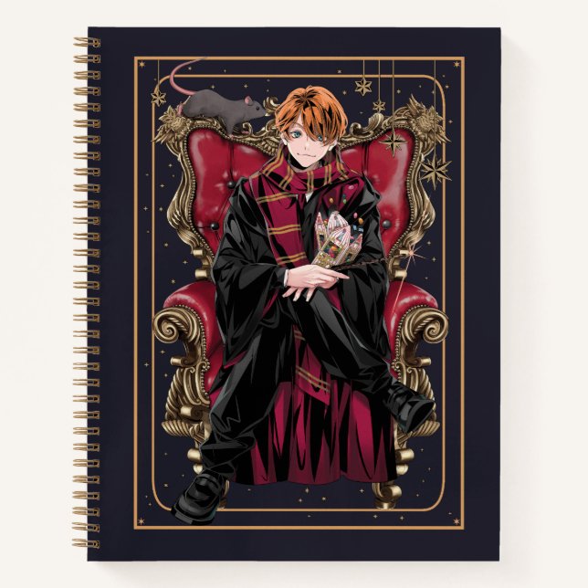 HARRY POTTER™ | Anime Ron Weasley Seated Notebook (Front)