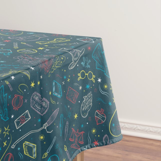 HARRY POTTER™ Artefacts Line Art Pattern Tablecloth (In Situ)