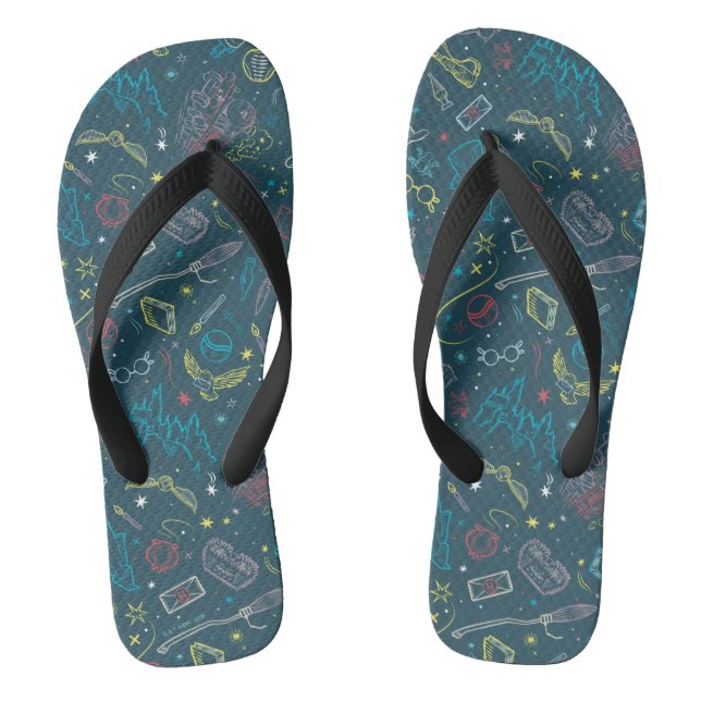 HARRY POTTER™ Artefacts Line Art Pattern Thongs (Footbed)