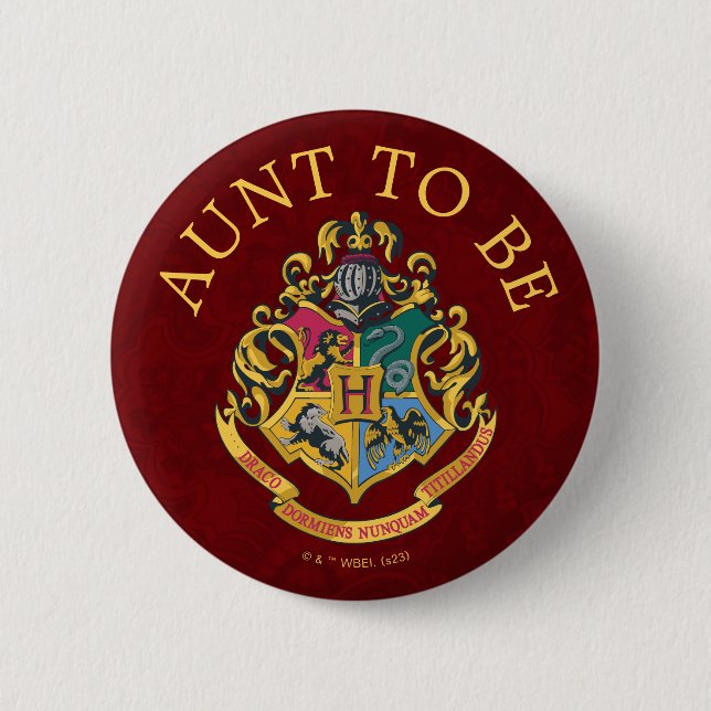 Harry Potter Baby Shower | Aunt To Be 6 Cm Round Badge (Front)