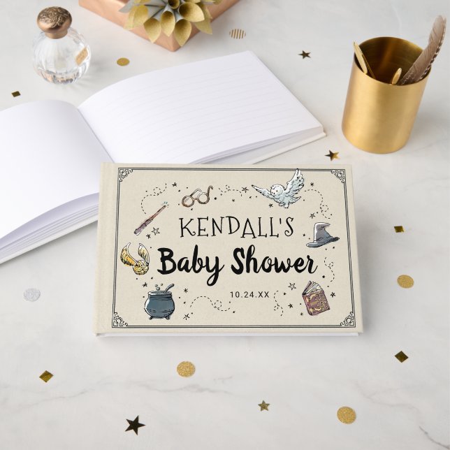 Harry Potter Baby Shower Invitation Guest Book (Front Open)