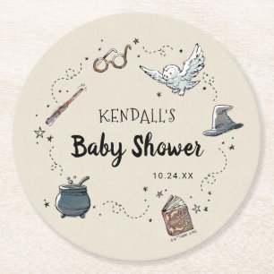 HARRY POTTER™ Baby Shower Round Paper Coaster