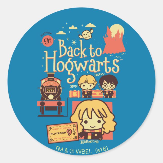 HARRY POTTER™ | BACK TO HOGWARTS™ CLASSIC ROUND STICKER (Front)