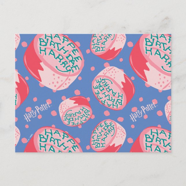 HARRY POTTER™ Birthday Cake Pattern Postcard (Front)
