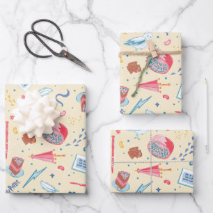 HARRY POTTER™ Birthday Celebration Pattern Wrapping Paper Sheet