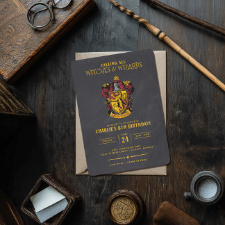 Harry Potter Birthday | Gryffindor Chalkboard Invitation