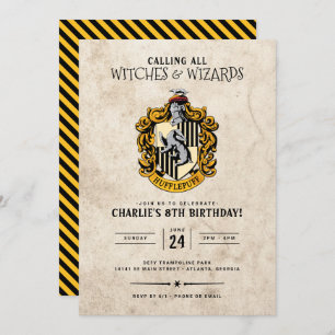 Harry Potter Birthday   Hufflepuff Invitation