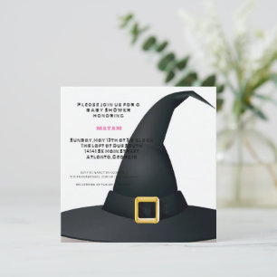 Harry Potter   Black Witch Hat Baby Shower Invitation