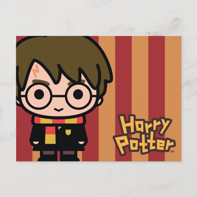 Harry Potter Cartoon Character Art Postcard (Front)