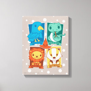 HARRY POTTER™ CARTOON HOGWARTS™ HOUSES CANVAS PRINT