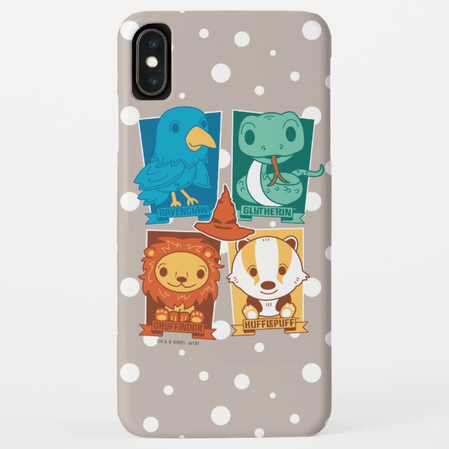 HARRY POTTER™ | CARTOON HOGWARTS™ HOUSES Case-Mate iPhone CASE (Back)