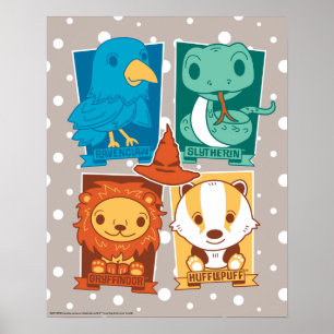 HARRY POTTER™   CARTOON HOGWARTS™ HOUSES POSTER