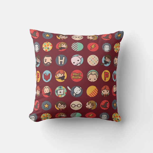 Harry Potter Cartoon Icons Pattern Cushion (Front)
